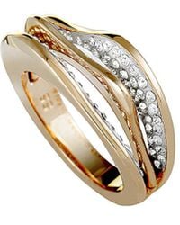 Swarovski Crystal Rose Gold Plated Ring - Metallic