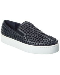 Christian Louboutin - Leather Slip-On Sneaker - Lyst