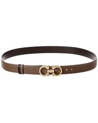 Ferragamo - Salvatore Gancini Reversible & Adjustable Leather Belt - Lyst