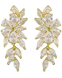 Liv Oliver - 18k Plated Cz Drop Earrings - Lyst