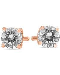 Diamond Select Cuts - 14k Rose Gold 1.50 Ct. Tw. Diamond Studs - Lyst