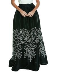 Carolina Herrera - Embroidered Silk Ball Skirt - Lyst
