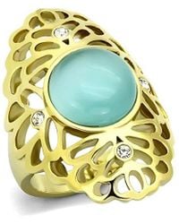 Alamode Jewelry - Plated Stainless Steel Ring - Lyst