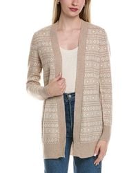 Sofiacashmere - Fairisle Shawl Collar Wool & Cashmere-Blend Cardigan - Lyst