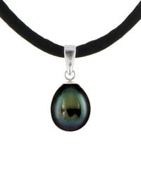 Splendid - Rhodium Plated Silver 7-8mm Freshwater Pearl Necklace - Lyst