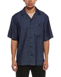 KARL LAGERFELD - Chambray Camp Collar Shirt - Lyst