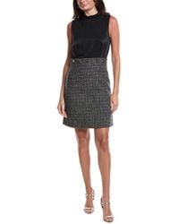 St. John - Velvet Tweed Wool-Blend Mini Dress - Lyst
