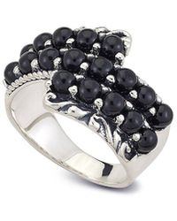 Samuel B. - Silver Black Spinel Bypass Ring - Lyst