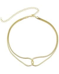 Adornia - 14K Plated Interlocking Rope Chain Necklace - Lyst