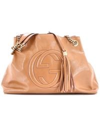 Gucci - Patent Leather Soho Chain Strap Shoulder Bag Medium (Authentic Pre-Loved) - Lyst