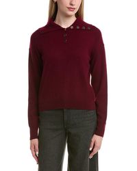Bruno Magli - Half Button Placket Wool & Cashmere-Blend Pullover - Lyst