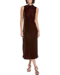Bella Dahl - Velvet Mock Neck Midi Dress - Lyst