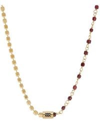 Karma and Luck - Plated Garnet Beaded Necklace - Lyst