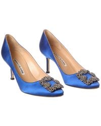 Manolo Blahnik - Hangisi 70 Satin Pump (Authentic Pre-Loved) - Lyst