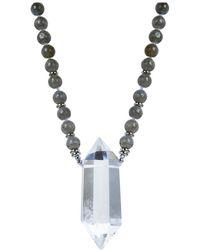 Eye Candy LA - Gemstone Knotted Necklace - Lyst