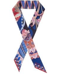 Ferragamo - Butterflies Print Silk Scarf - Lyst
