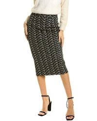 Gracia - Flower Embroidered Midi Pencil Skirt - Lyst