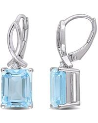 Rina Limor - Silver 8.26 Ct. Tw. Gemstone Octagon Earrings - Lyst