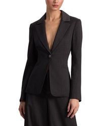 Alice + Olivia - Macey Cinched Waist Notch Collar Wool-Blend Blazer - Lyst