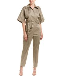 nicole miller linen overalls