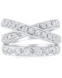 Diana M. Jewels - Fine Jewelry 14k 1.00 Ct. Tw. Diamond Half-set Ring - Lyst