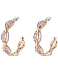 Eye Candy LA - Luxe Collection 18k Plated Cz Loop Earrings - Lyst