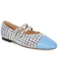 Tiffany & Fred Paris - Two-Tone Tweed & Leather Mary Jane Flat - Lyst