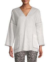 Max Mara Duero Linen Tunic - White