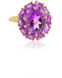 TIRAMISU - 14k Over Silver 4.78 Ct. Tw. Amethyst Ring - Lyst