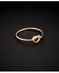Italian Gold - 14k Italian Rose Gold Love Knot Ring - Lyst
