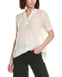 3.1 Phillip Lim - Airy Open Cable Double Layer Wool & Alpaca-Blend Polo Shirt - Lyst