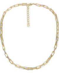 Rachel Glauber - Silver Cz Link Chain Necklace - Lyst