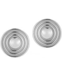 Sphera Milano - Plated Bold Round Heart Earrings - Lyst