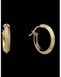 Italian Gold - 14k Knife Edge Hoops - Lyst