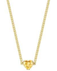 Sphera Milano - Silver Cz Heart Necklace - Lyst