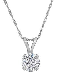Lab Grown Diamonds - Created Forever 14k 1.00 Ct. Tw. Lab-grown Diamond Solitaire Necklace - Lyst