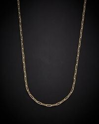 Italian Gold - 14k Polished Paperclip Chain Necklace - Lyst