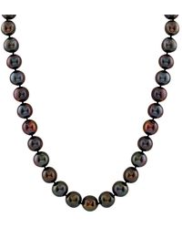 Splendid - Silver 9-10mm Freshwater Pearl Necklace - Lyst
