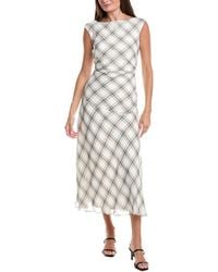 Rene Ruiz - Drop Shoulder Draped Printed Knit Flare Dress - Lyst