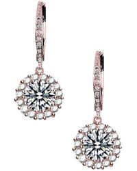 Genevive Jewelry - Dnu Silver Gemstone Drop Earring - Lyst