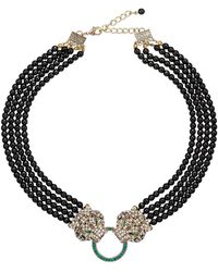 Eye Candy LA - The Luxe Collection Double Leopard Brooch Statement Necklace - Lyst