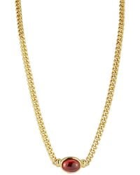 Chloe and Madison - Jewelry 18k Plated Cz Pendant Necklace - Lyst