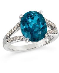 Le Vian - Le Vian 14k 4.78 Ct. Tw. Diamond & London Blue Topaz Cocktail Ring - Lyst