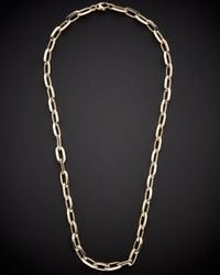Italian Gold - 14k Fancy Oval Link Necklace - Lyst