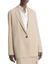 Vince - Relaxed Textured Wool-blend Blazer - Lyst
