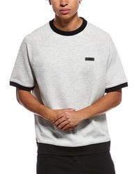 KARL LAGERFELD - Mock Neck Waffle Textured Shirt - Lyst