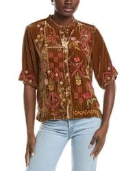 Johnny Was - Malaya Silk-Blend Shirt - Lyst