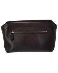 The Row - Terrasse Zipped Leather Vanity Bag - Lyst
