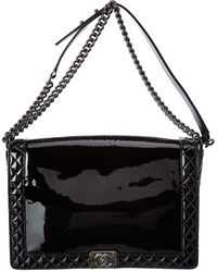 black patent bag