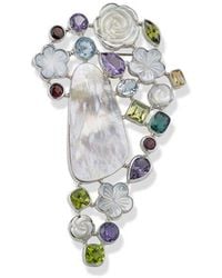 Samuel B. - Multi Gemstone & Pearl Pendant - Lyst